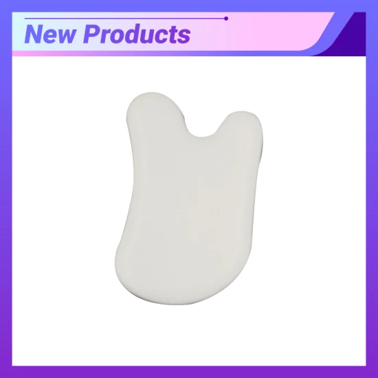 Nuevos productos Placa de cerámica blanca Gua Sha para masaje, herramienta de placa para cuidado de la piel