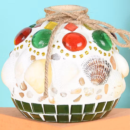 Kit de manualidades y manualidades con jarrón de mosaico, kits de bricolaje de cristal
